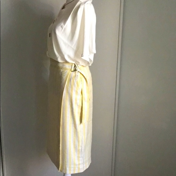 Banana Republic Women’s Belted Striped Midi Wrap Skirt - Picture 4 of 7